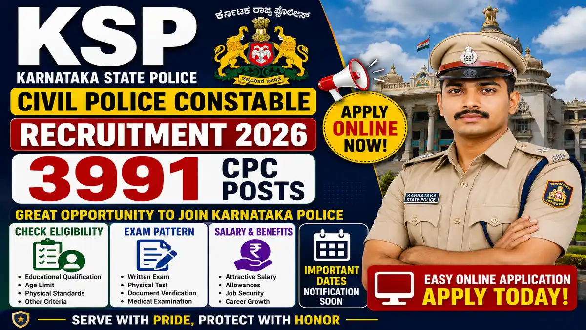 KSP Civil Police Constable Recruitment 2026